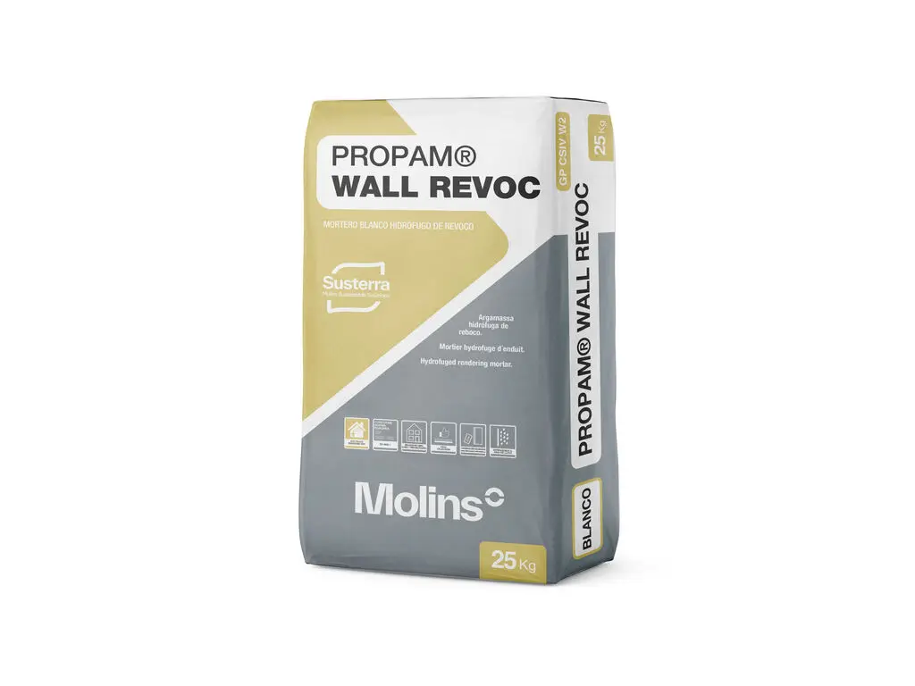 [P0540] Mortero Revoco Hidrofugo 25 kg (Blanco)