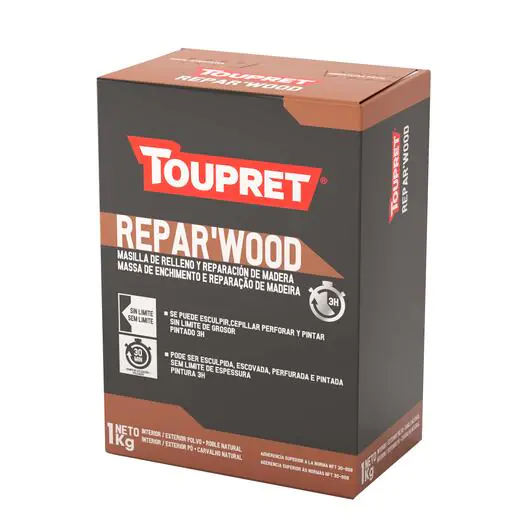 Toupret Masilla Reparación Madera Repar Wood 1 Kg