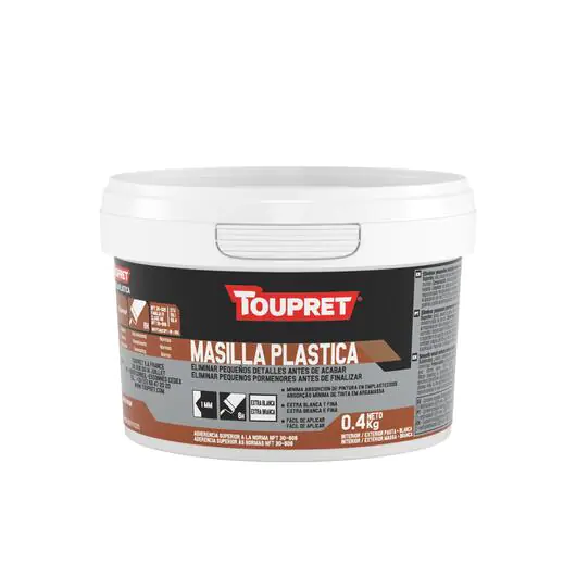 [31801] Masilla Plástica Blanca Toupret 400 Gr
