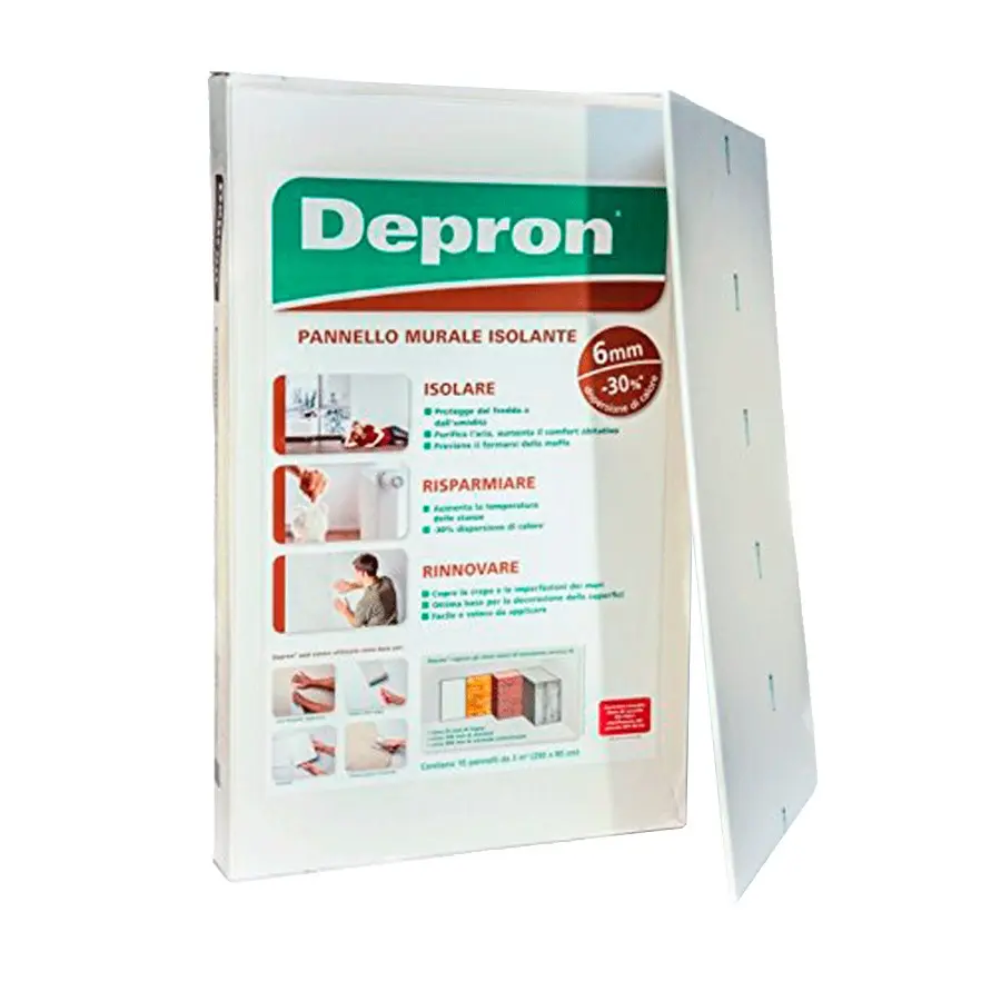 [49610] Caja de 10 Placas de poliestireno DEPRON pared interior Espesor 3mm (40 m2)