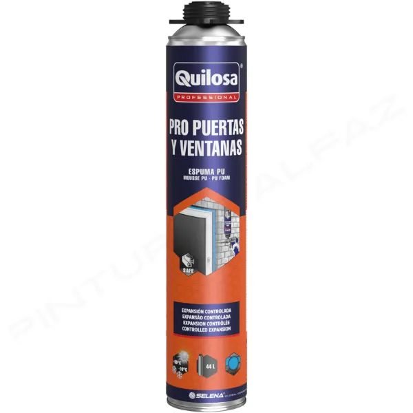 ESPUMA DE POLIURETANO PARA VENTANAS Y PUERTAS 750ML PISTOLA