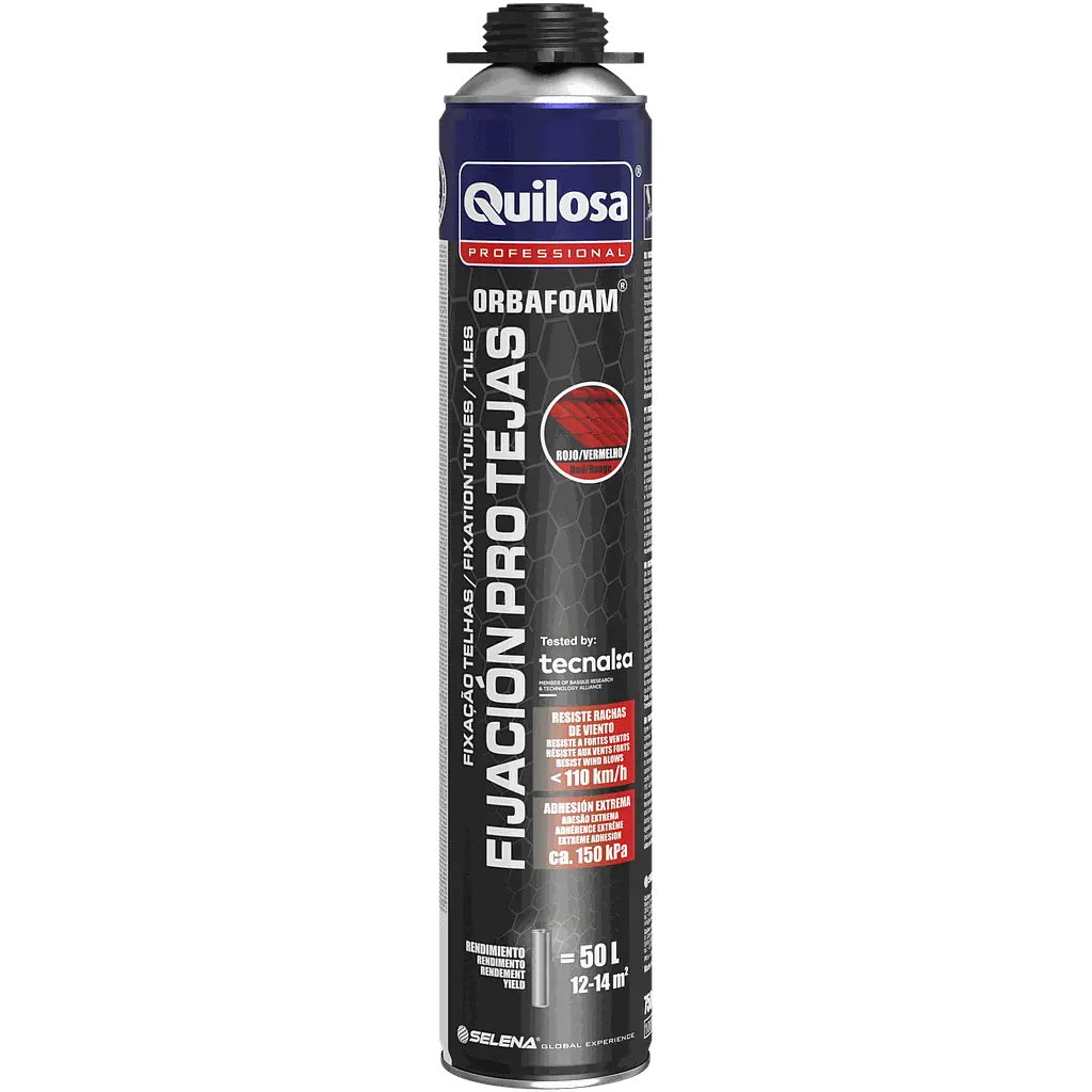 ESPUMA PU ORBAFOAM FIJACION PRO TEJAS PISTOLA - ROJO - 650 ml