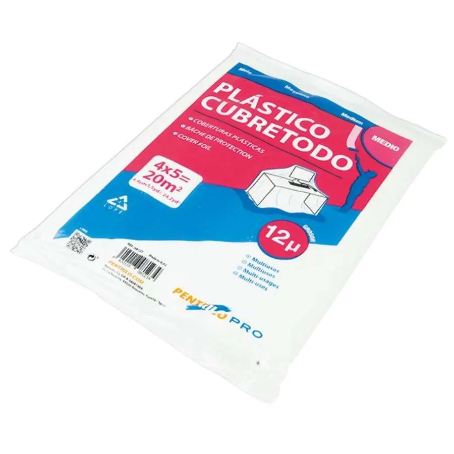 Cubretodo Medio Plástico 4 m x 5 m 12 Micras