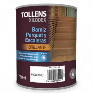 [25143] BARNIZ BRILLANTE PARQUET ESCALERA AGUA INCOLORO (750 ml)