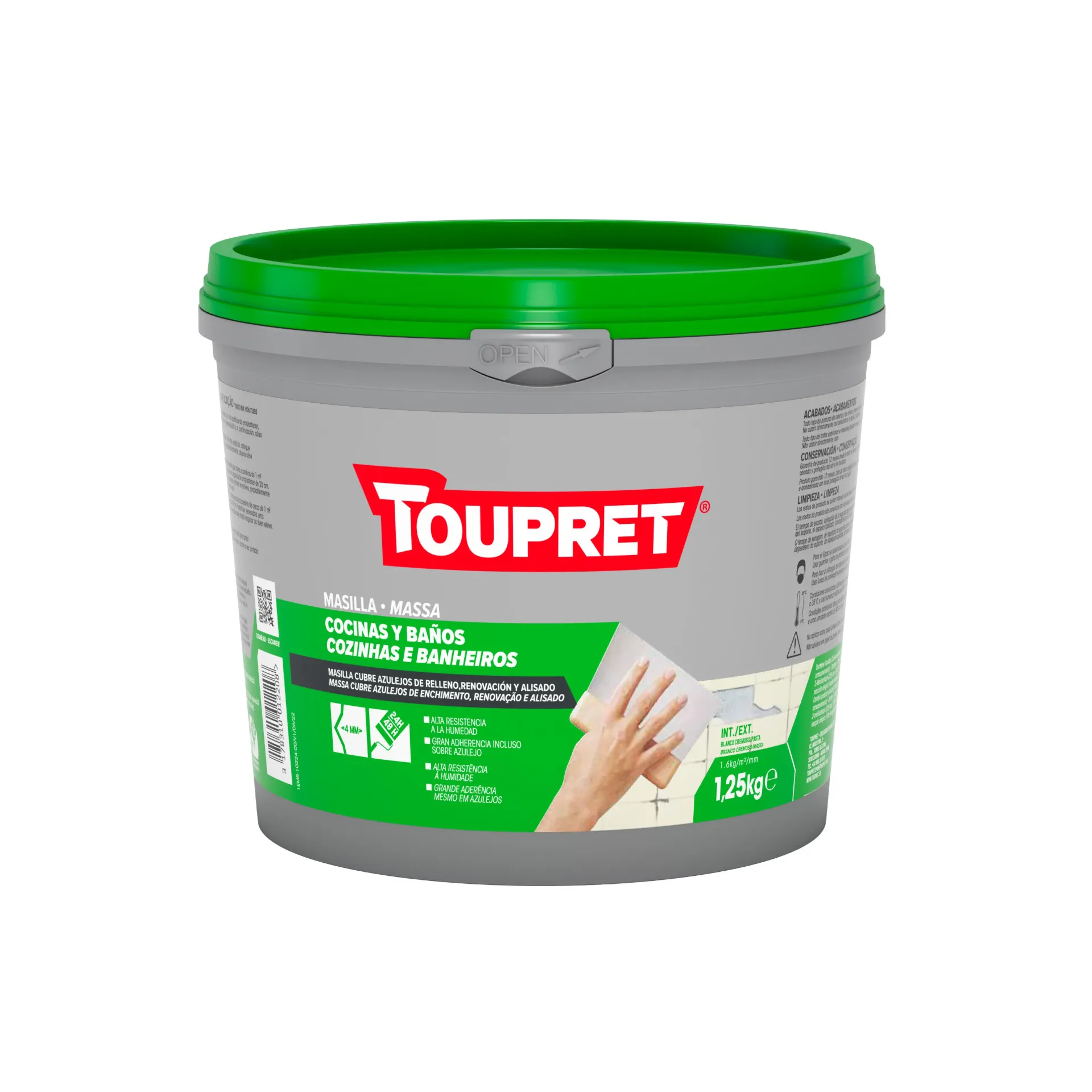 Masilla Cubre Azulejos Cocinas Y Baños Toupret 4 Kg