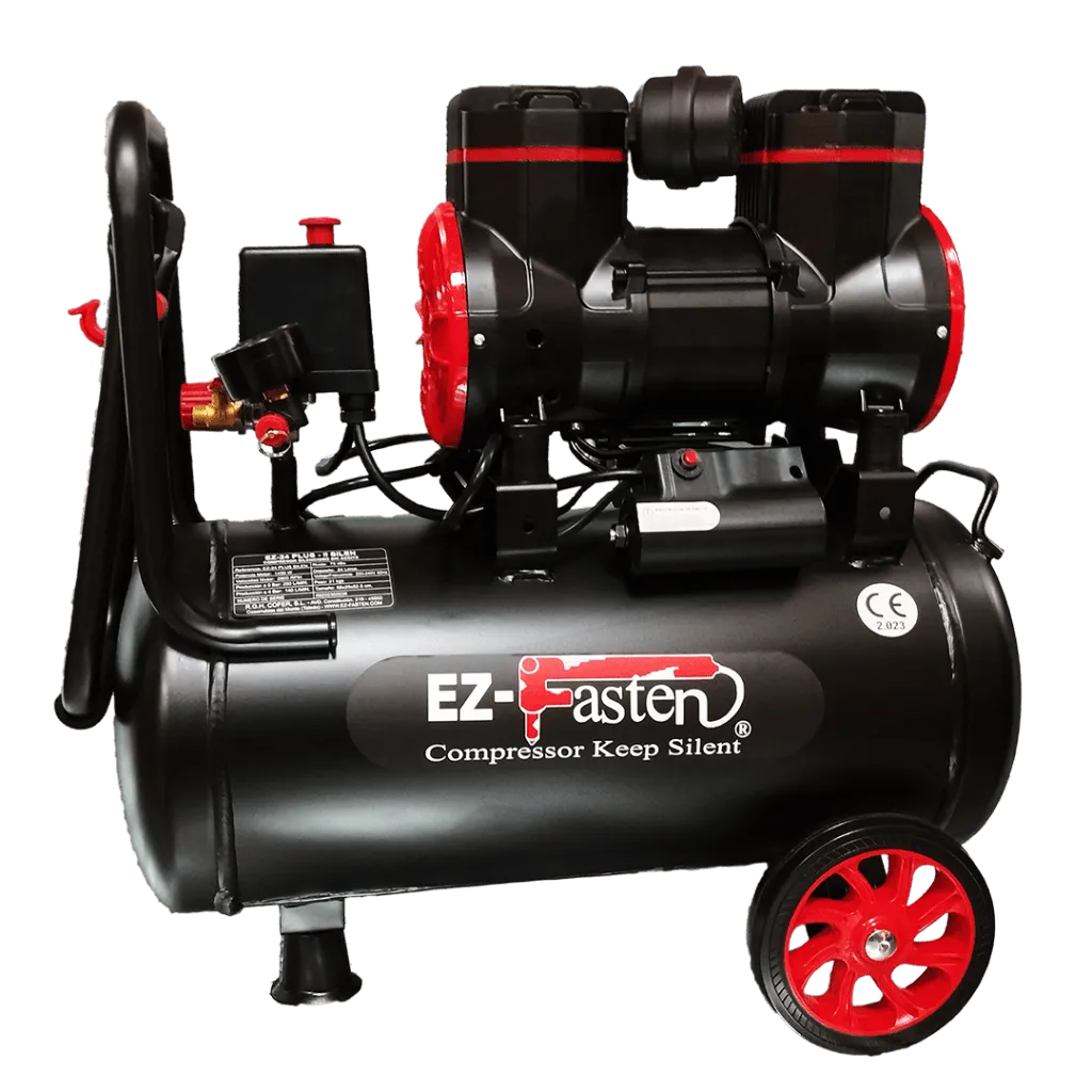 Compresor EZ-50 Plus II Silent: 50L de capacidad, 2 HP y 250 L/min