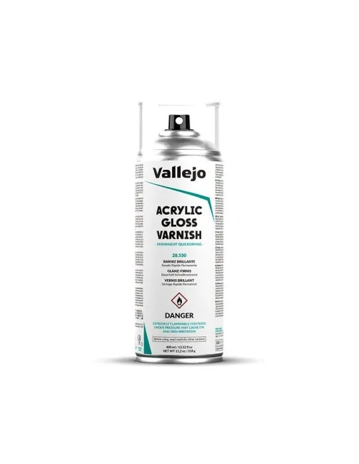 BARNIZ BRILLO ACRILICO ESPRAY VALLEJO 400 ML