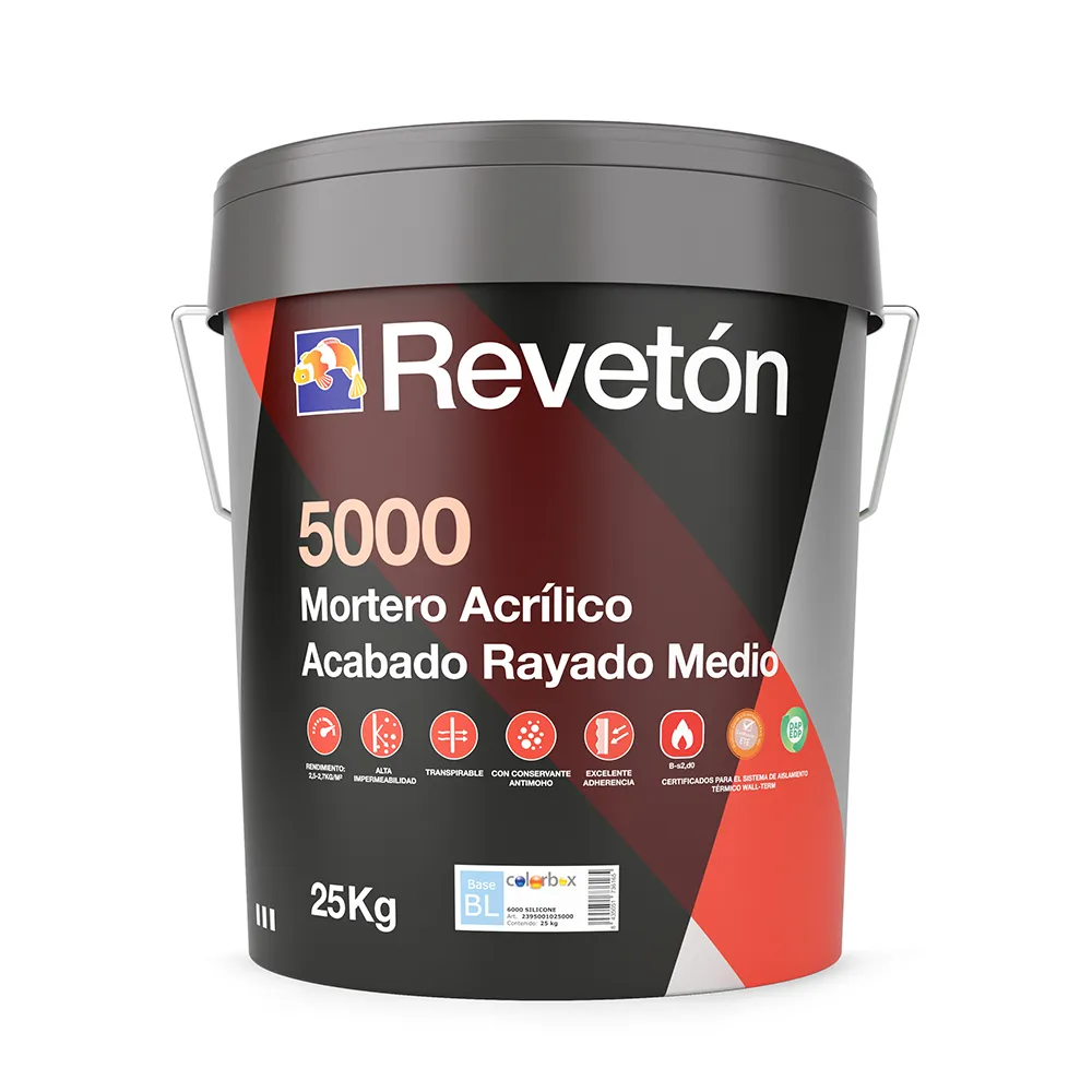 MORTERO ACRILICO 5000  SILICONE BLANCO 25 KG