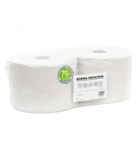 Pack de 2 Bobinas Industriales de Papel 500 mt