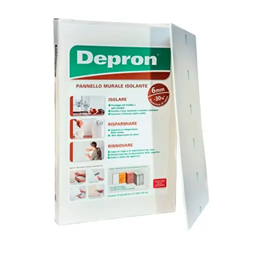 Caja de 10 Placas de poliestireno DEPRON pared interior Espesor 3mm (40 m2)