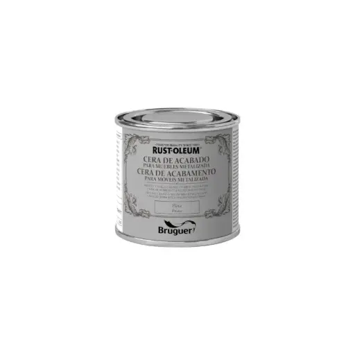 Bruguer  Cera Acabado Muebles Metalizada Plata 125 ml